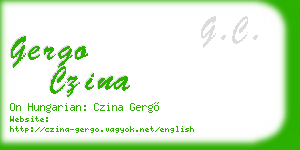 gergo czina business card